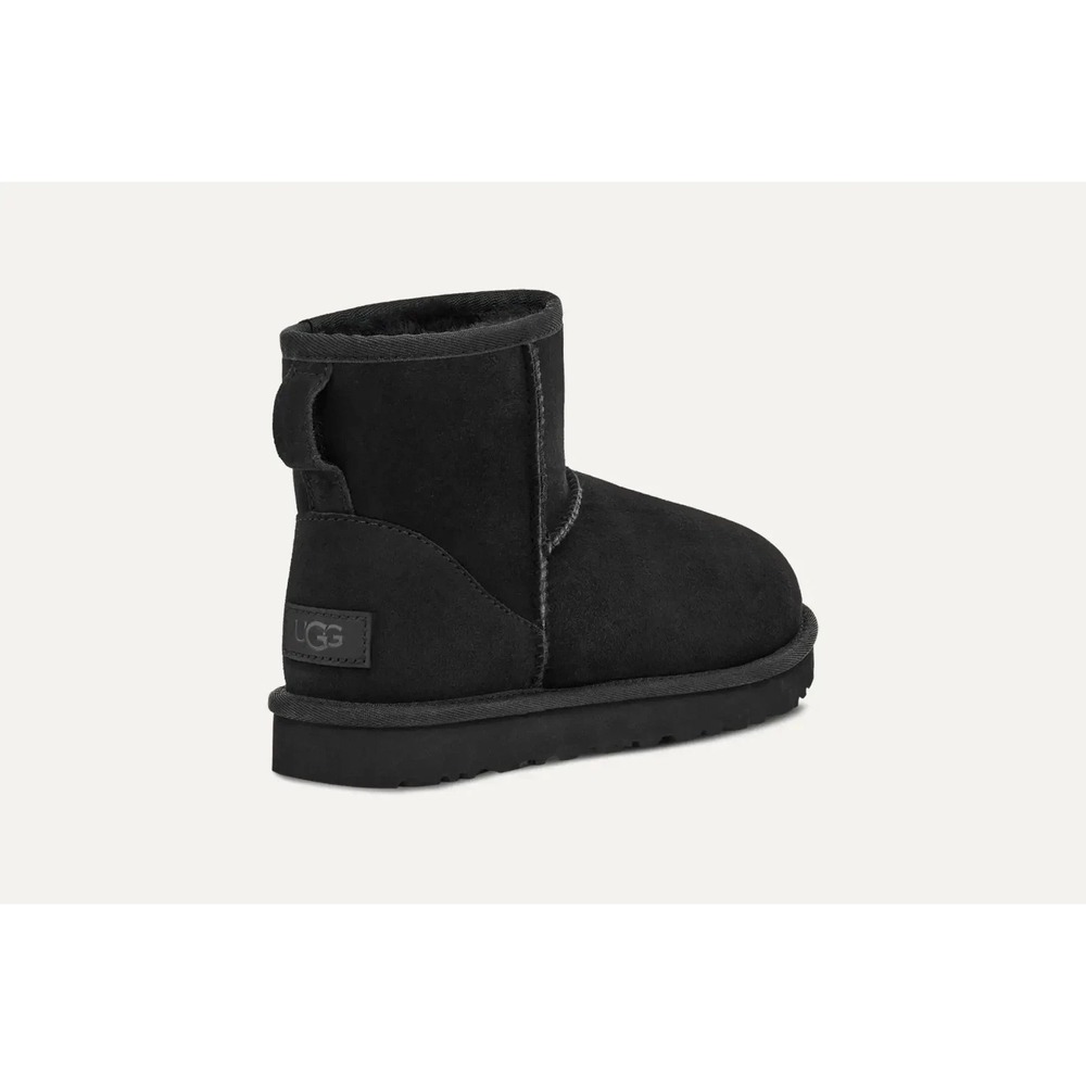 UGG Classic Mini II‎ Women's Size 6 Shearling Winter Boot Black - NEW - Picture 4 of 5